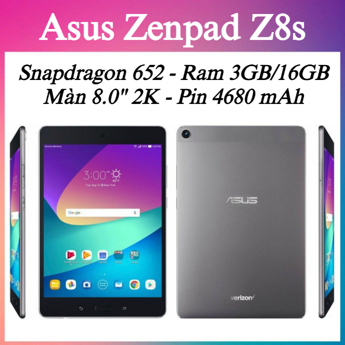 Máy tính bảng Asus Zenpad Z8s WIFI Màn 2K Snap 652 Ram 3G Shopee