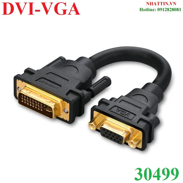 Cáp chuyển đổi DVI-I, DVI 24+5 sang VGA chính hãng Ugreen 30499 cao cấp ...