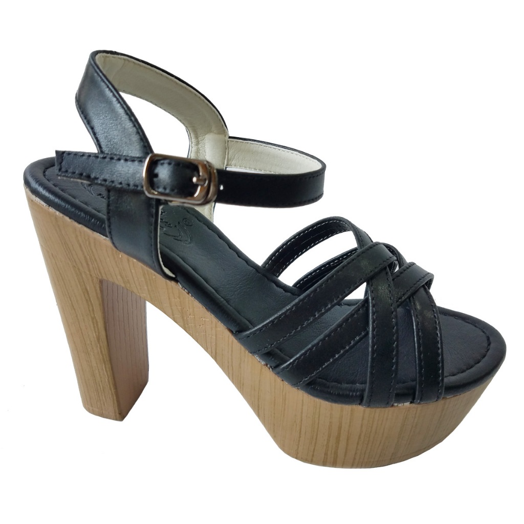 Giày sandal cao gót nữ da bò thật BIGGBEN gót 11 cm HKD691 (Form nhỏ)