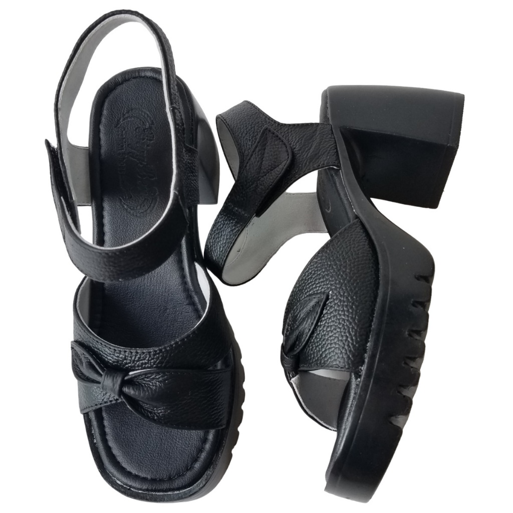 Giày cao gót nữ da bò thật BIGGBEN gót 8cm HKD849