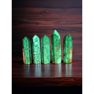 Trụ đá Malachite - đá khổng tước Energy Crystal