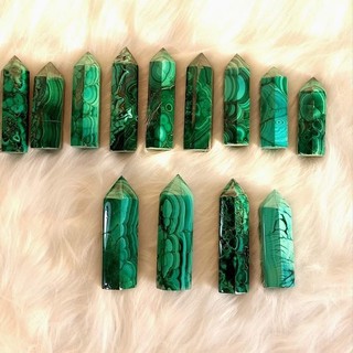 Trụ đá Malachite - đá khổng tước Energy Crystal