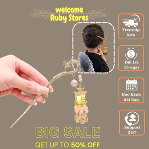 Trâm cài tóc đèn lồng phát sáng