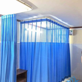 Rèm vải Y tế, rèm phòng khám Rộng 2m x cao 2.7 ( Rèm đã có độ nhún)