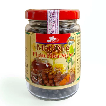 CAO CẤP - Mật Ong Phấn Hoa Nghệ Nguyên Chất 100% (140g) - Mật Ong Hoa Bốn Mùa