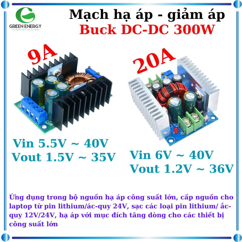 Mạch Hạ Áp Giảm áp Buck Dc Dc 9a 20a 300w Shopee Việt Nam 