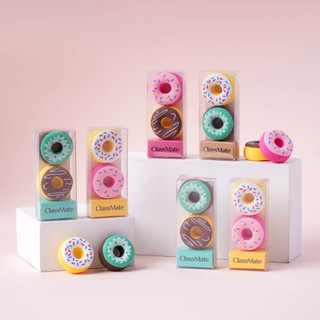 Gôm Tẩy Bút Chì CLASSMATE Hình Bánh Donuts Dễ Thương, Chất Liệu An Toàn, Tẩy Sạch Nhanh, Ít Vụn- Hộp 2 Gôm CL-ER608