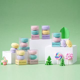 Gôm Tẩy Bút Chì CLASSMATE Cao Cấp Hình Bánh MACARONS 4 Màu Xinh Xắn, Tẩy Sạch Nhanh, Ít Vụn- Hộp 2 Gôm CL-ER607