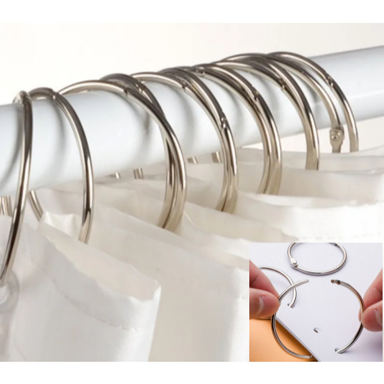 KHOEN MÓC TRÒN INOX TREO RÈM, TREO MÀN, KẸP SỔ SÁCH FLASHCARD (nhiều ...