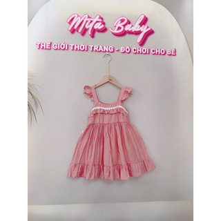 Váy bé gái - đầm 2 dây cánh tiên dáng xoè viền ren siêu XINH vải tơ siêu Mát