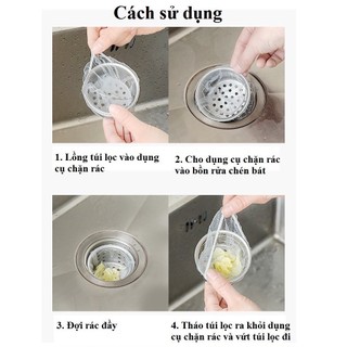 'Combo 100 Túi Lưới Lọc Rác Helfer - Giải Pháp Thông Minh Cho Bồn Rửa Chén'
