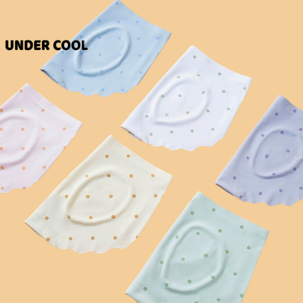 Quần Lót Chấm Bi Nữ Viền Sóng UNDERCOOL Đúc Su Mịn Mát Hoạ Tiết Chấm Bi Mầu Pastel QL21