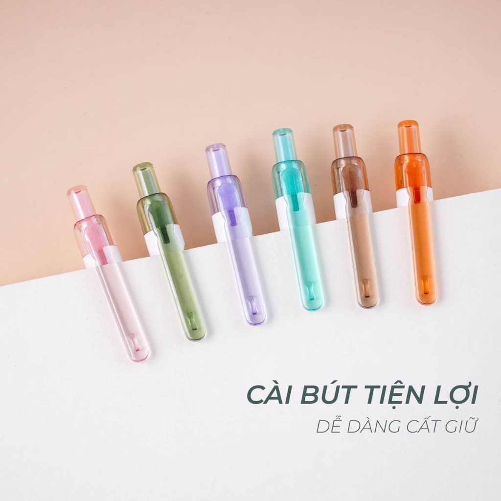 Bút Gel Bấm Classmate - 1 Chiếc Bút Bi Nước Ngòi ST 0.5mm Siêu Trơn Bút 6 Màu Mực 6 Mùi Hương Màu Mực Tươi Sáng CL-GP510
