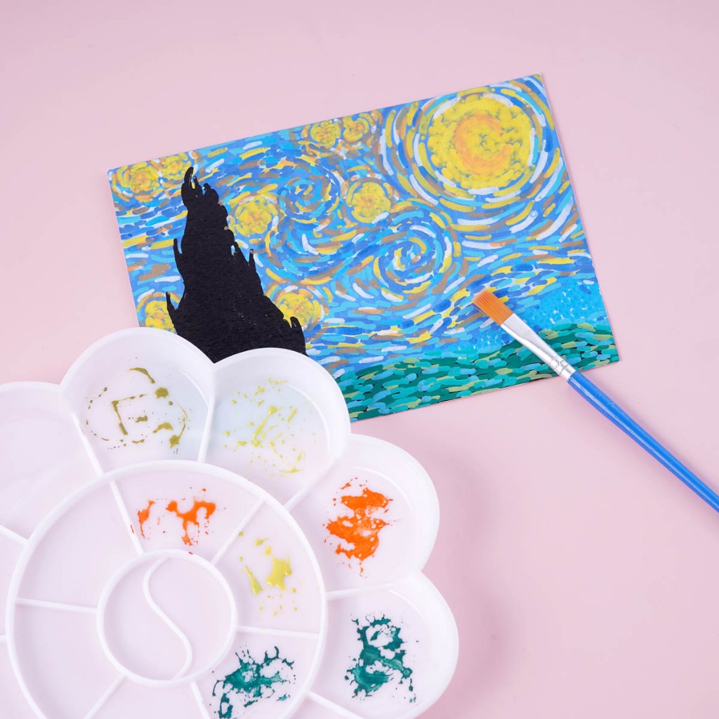 Khay Pha Màu Artmate CLASSMATE Khay Đựng Màu Nước, Palette Trộn Màu Acrylic, Gouache Bằng Nhựa Bông Hoa AM-PT0001