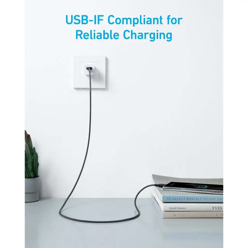 Ảnh Cáp Sạc Anker Nylon Cable 322 USB to USB-C Dài 0.9M - A81H5 4