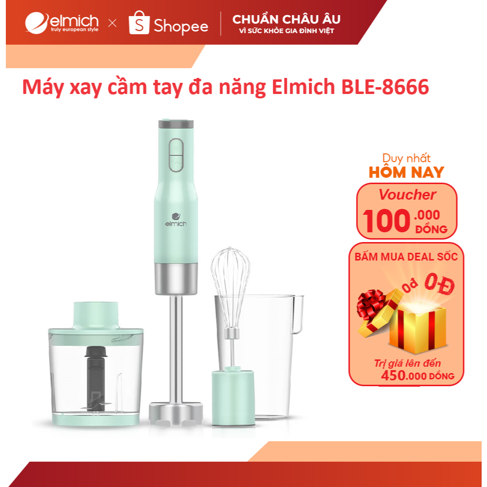 Máy xay cầm tay đa năng Elmich BLE-8666
