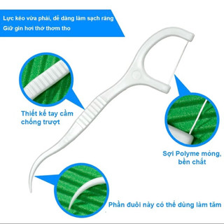 Hộp Tăm Chỉ Nha Khoa 50c Chăm Sóc Răng Miệng Không Xoay Siêu Mịn