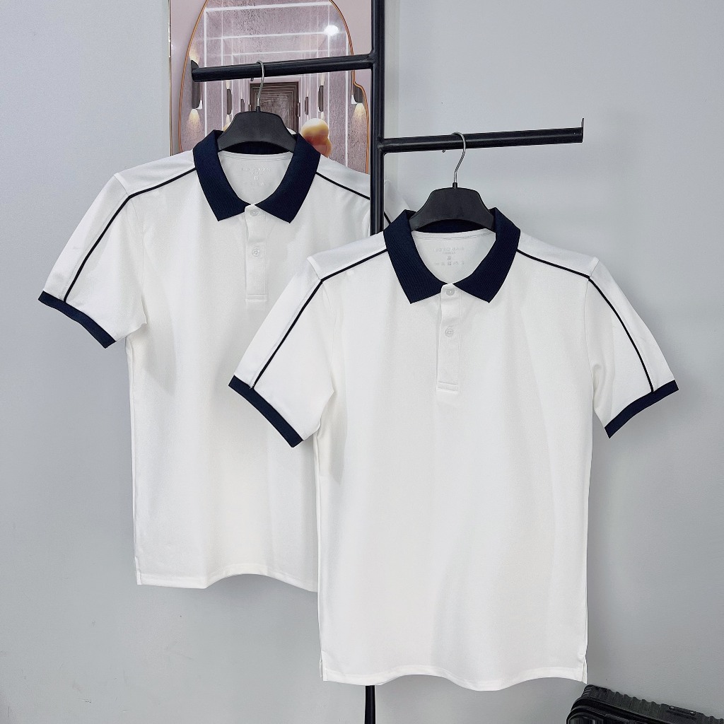 [PLP.1] 45-90kg Áo polo poli vải cá sấu lỗ tăm nam, ngắn tay, thoáng mát, co dãn, viền vải  =>>