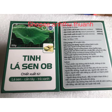 Tinh lá sen OB (chiết xuất từ: lá sen - cần Tây - trà xanh, hỗ trợ giảm béo…)