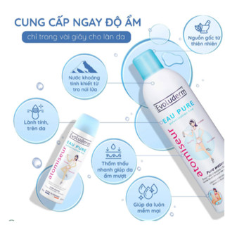 Xịt Khoáng Cấp Nước & Làm Dịu Da Evoluderm Pure Water Atomizer (150ml, 400ml)