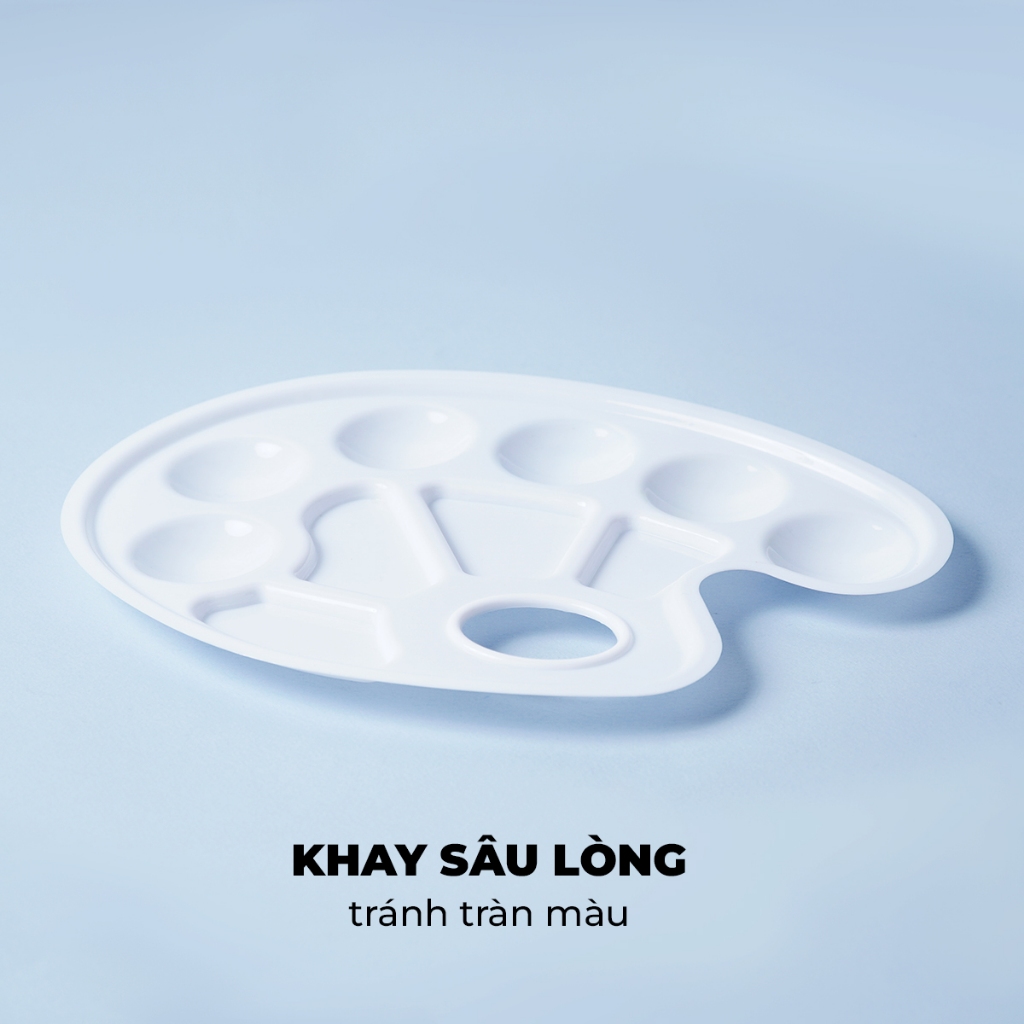 Khay Pha Màu Nước Classmate Classmate Palette Trộn Màu Hình Con Cá, Khay Đựng Màu Gouache, Màu Acrylíc Bằng Nhựa PT0002