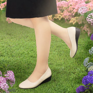 Giày Đế Xuồng Hạnh Dung Mũi Tròn Thanh Lịch HD04940AD