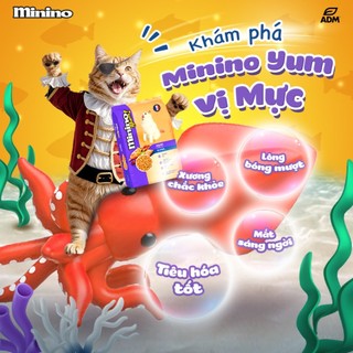 Hạt Cho Mèo Minino Và Minino Yum 1.3kg - 1.5kg Dinh Dưỡng Vị Cá Ngừ Hải Sản Cá Hồi Con Mực
