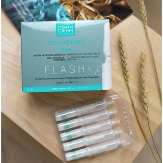 Tinh Chất Dưỡng Ẩm, Làm Sáng Da Tức Thì MartiDerm The Originals Flash (hộp 5 Ampoules)