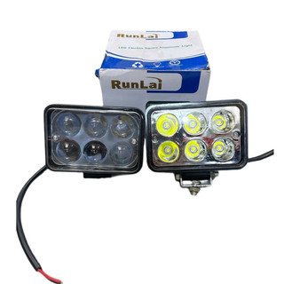 Đôi đèn led trợ sáng, đèn led Runlai 6 mắt màu trắng. (Giá 1 đôi)