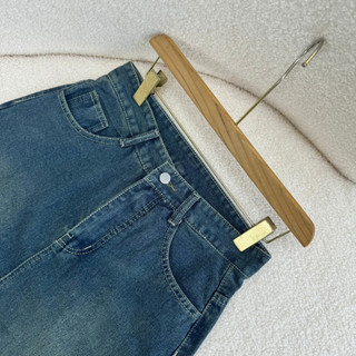 Chân váy jean dài bigsize nữ dáng midi dài 7 tấc xẻ tà trước chuẩn form dễ phối đồ V5