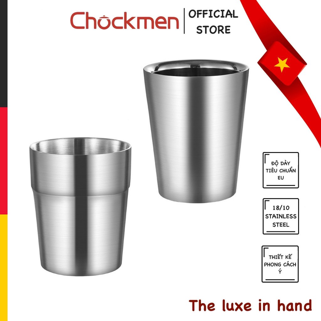 Cốc CHOCKMEN Inox 304 Cốc Inox 2 Lớp Chống Chảy Mồ Hôi Cốc Giữ Nhiệt ...