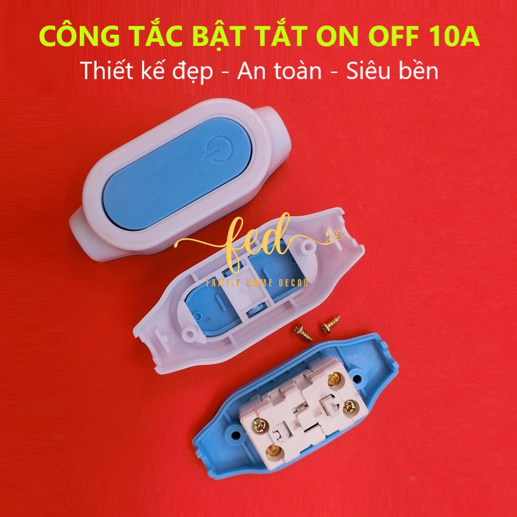 Công tắc bật tắt On Off 10A siêu bền, thiết kế đẹp, có đèn báo an toàn ...