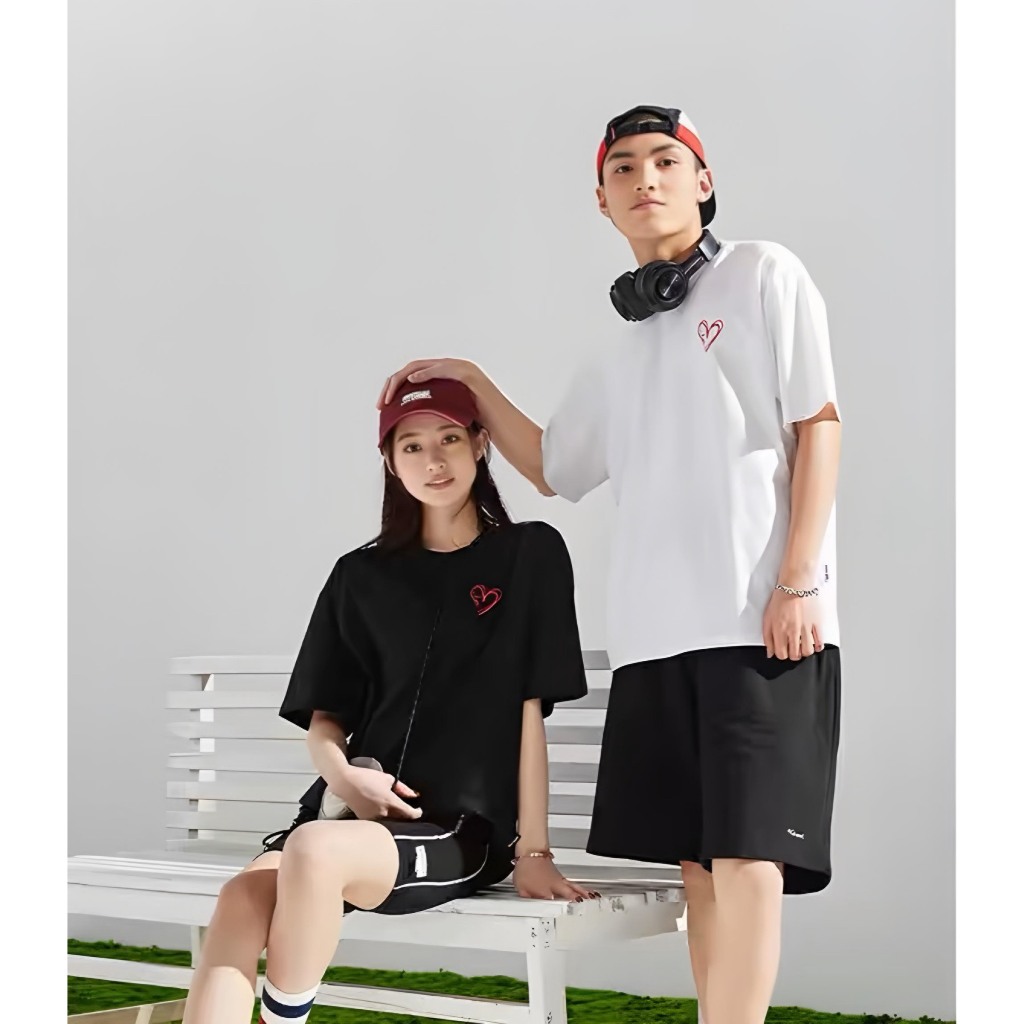Áo Thun Đôi Trái Tim Love Vải Cotton 100% Cao Cấp Co Giãn 2 Chiều - APLOVE