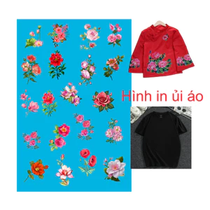 {Hình in ep nhiệt}Hình HOA in áo ủi tại nhà bằng bàn là bàn ủi đơn giản tiện ích-giá khuyến mãi-THEO YÊU CẦU INBOX SHOP
