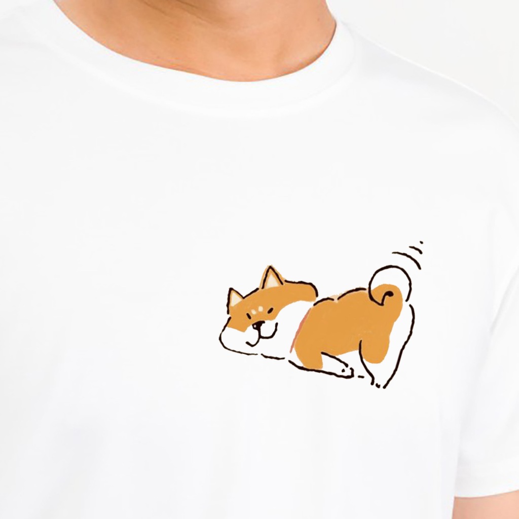 Áo thun trắng in hình Resting Doge co dãn thấm hút mồ hôi đủ size 40-100kg form rộng Basetee Unisex