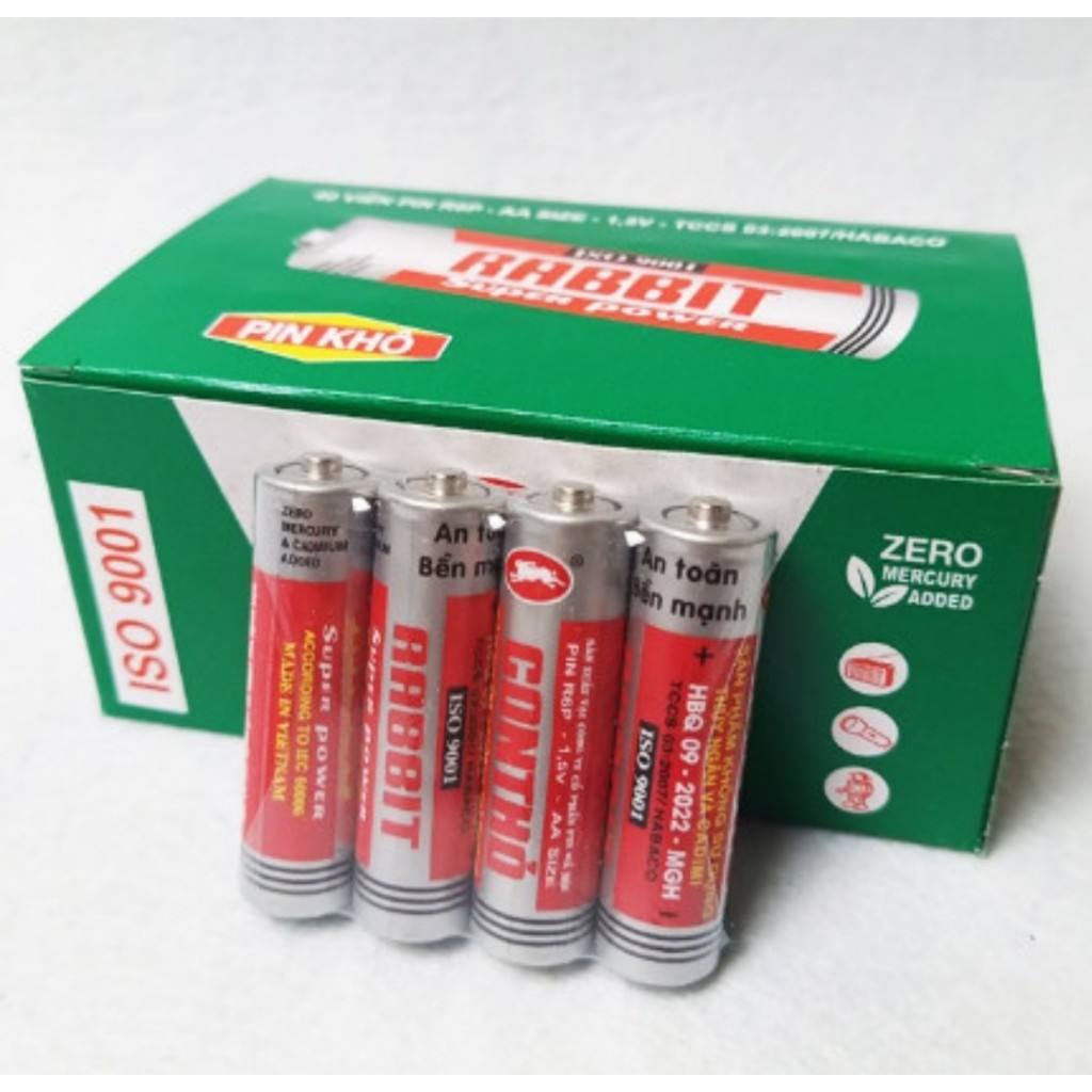 Pin con thỏ loại to 1,5V Lamanh, pin con thỏ AA lắp đồ chơi | Shopee ...