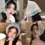 Khăn đội đầu viền ren phong cách vintage ngọt ngào chụp ảnh, phụ kiện mùa hè K252