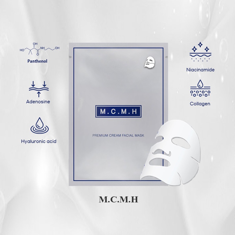 Mặt nạ M.C.M.H Premium Cream Facial Mask hạn 2028 dạng kem cao cấp trắng ngừa lão hóa giảm mụn tái tạo  da IS192