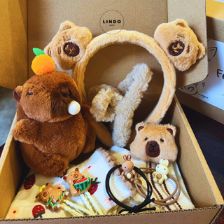 Quà Sinh Nhật LINDO, Set Quà Capybara Cute Tặng Bạn Gái Các Dịp Đặc Biệt 8/3, 20/10, Valentine