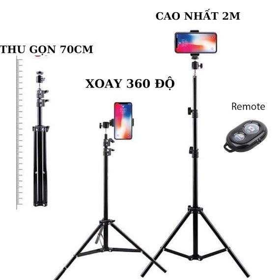 Chân Quay Điện Thoại, Tripods 3 Chân, Dùng Quay Video, Chụp Ảnh ...