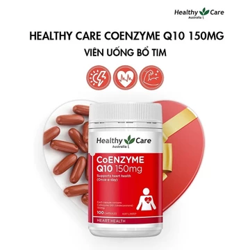 Viên uống bổ tim Coenzyme Q10 150mg Healthy Care Úc tăng cường sức khỏe tim mạch 100 viên