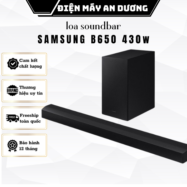 Loa Thanh soundbar Samsung HWB650/XV 430W Hàng Chính Hãng Shopee