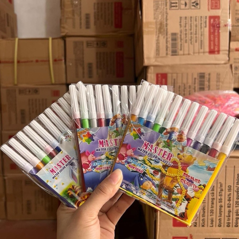 Bộ 12 bút lông màu vẽ viền hoặc tô màu master