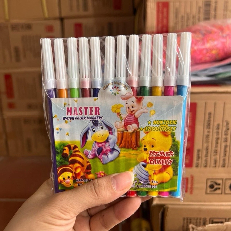 Bộ 12 bút lông màu vẽ viền hoặc tô màu master