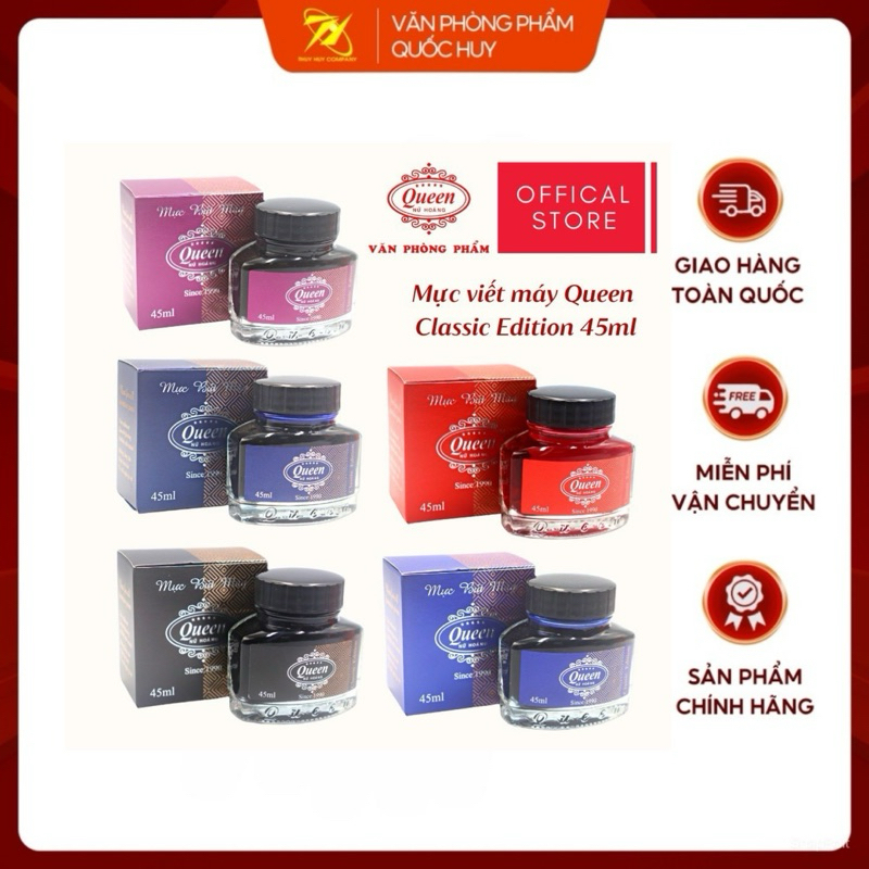 MỰC QUEEN (NỮ HOÀNG) CHAI SÀNH 45ML1 LỌ - VPP QUỐC HUY