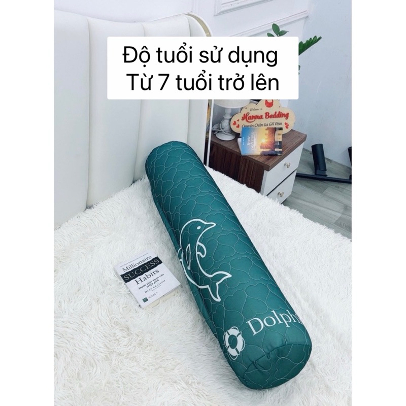 Vỏ Gối Ôm Trần Cao Su Non 35x100cm (Vỏ Latex 3D Trần Cao Su Non, Ruột Bông Trắng)