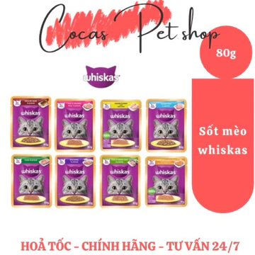 Combo 3-6 Gói Pate Whiskas Mèo Con Và Mèo Trên 1 Tuổi Gói 80g - Pate Cho Mèo Whiskas