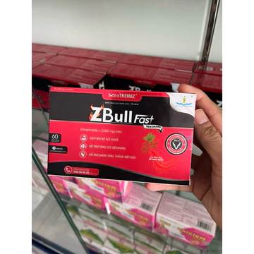 Viên tăng lực nhân sâm tỏi đen ZBull Fast HDpharma bồi bổ sức khỏe (4 vỉ x 15 viên)