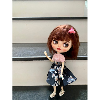 Set áo tay phồng chân váy xoè size blythe,xinyi,barbie