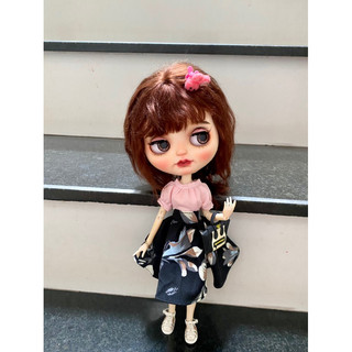 Set áo tay phồng chân váy xoè size blythe,xinyi,barbie
